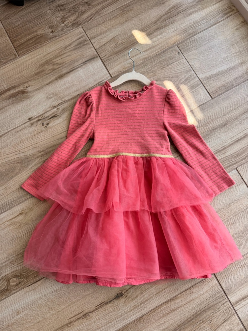 Boden Coral Pink Layered Tulle Dress